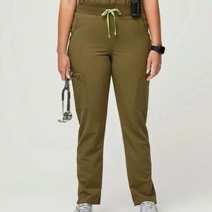 Figs Yola high waisted Olive Green Women's scrub Pants